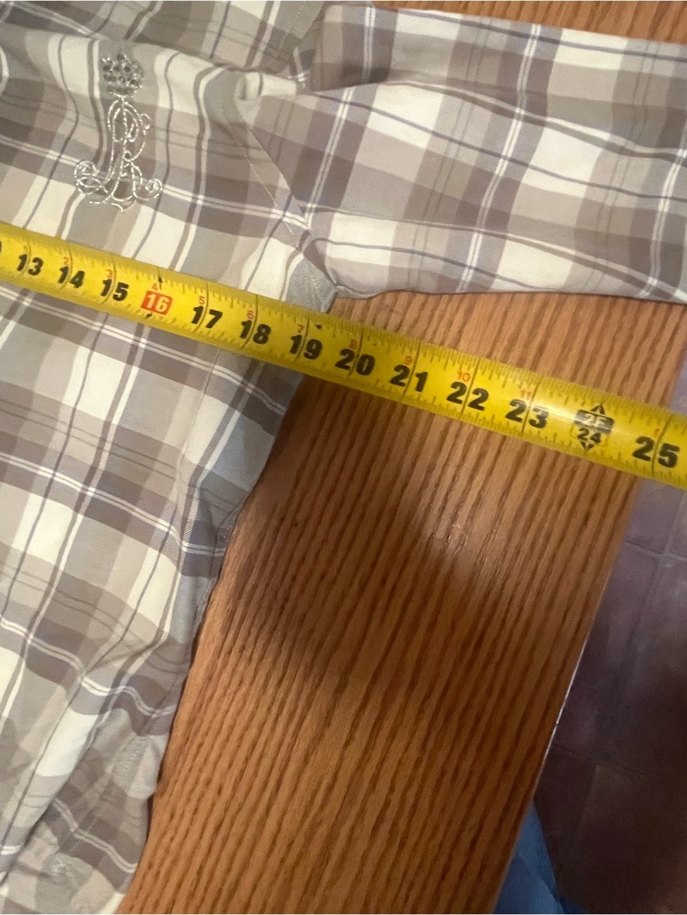 Polo Ralph Lauren Women's Crest Crown White Brown Blouse Shirt  Size PL - Picture 3 of 9
